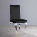 ACME 62072 Fabiola Side Chair (Set-2), Fabric & Stainless Steel