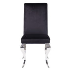 ACME 62072 Fabiola Side Chair (Set-2), Fabric & Stainless Steel
