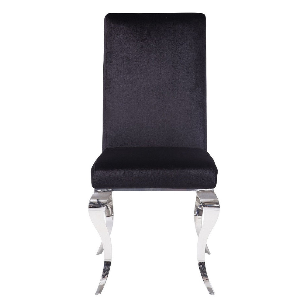 ACME 62072 Fabiola Side Chair (Set-2), Fabric & Stainless Steel