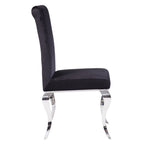 ACME 62072 Fabiola Side Chair (Set-2), Fabric & Stainless Steel