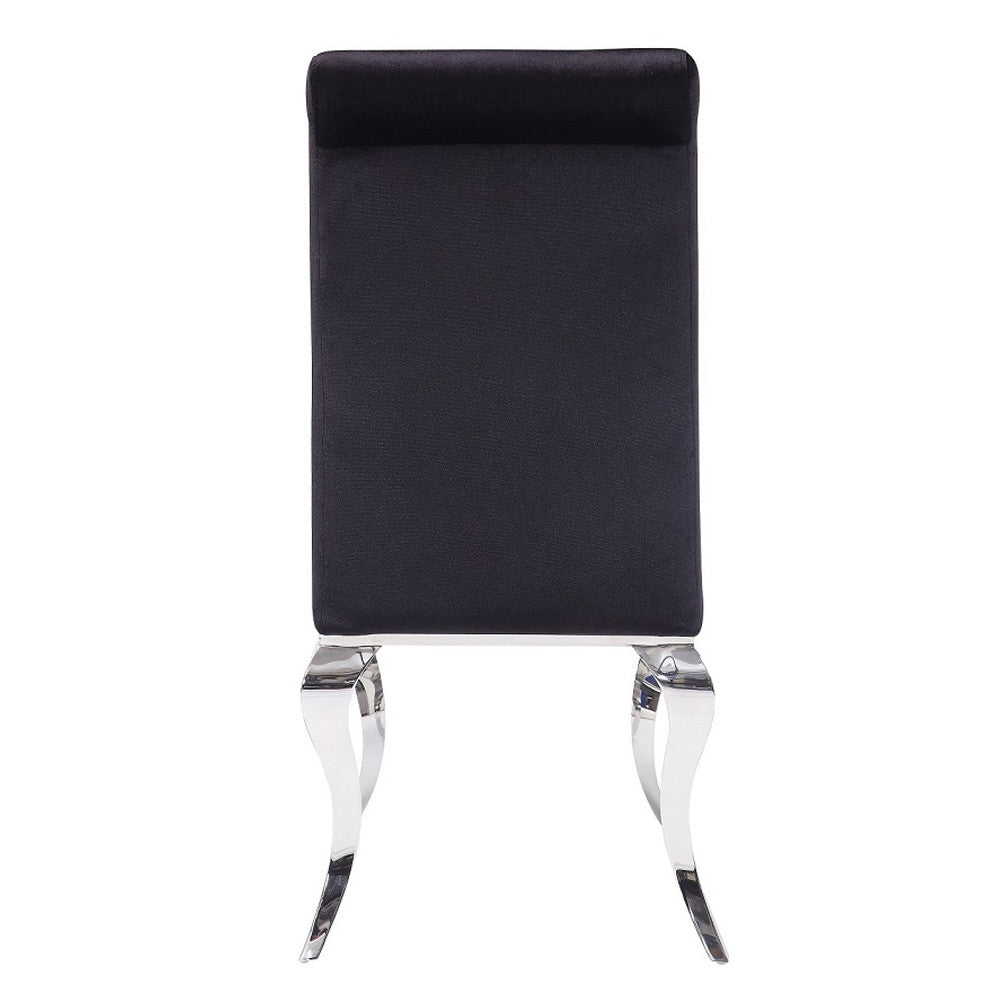 ACME 62072 Fabiola Side Chair (Set-2), Fabric & Stainless Steel