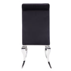 ACME 62072 Fabiola Side Chair (Set-2), Fabric & Stainless Steel