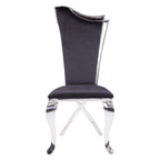 ACME 62079 Cyrene Side Chair (Set-2), Fabric & Stainless Steel