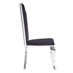 ACME 62079 Cyrene Side Chair (Set-2), Fabric & Stainless Steel