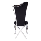 ACME 62079 Cyrene Side Chair (Set-2), Fabric & Stainless Steel