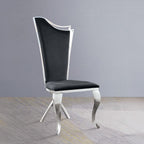 ACME 62079 Cyrene Side Chair (Set-2), Fabric & Stainless Steel
