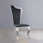 ACME 62079 Cyrene Side Chair (Set-2), Fabric & Stainless Steel