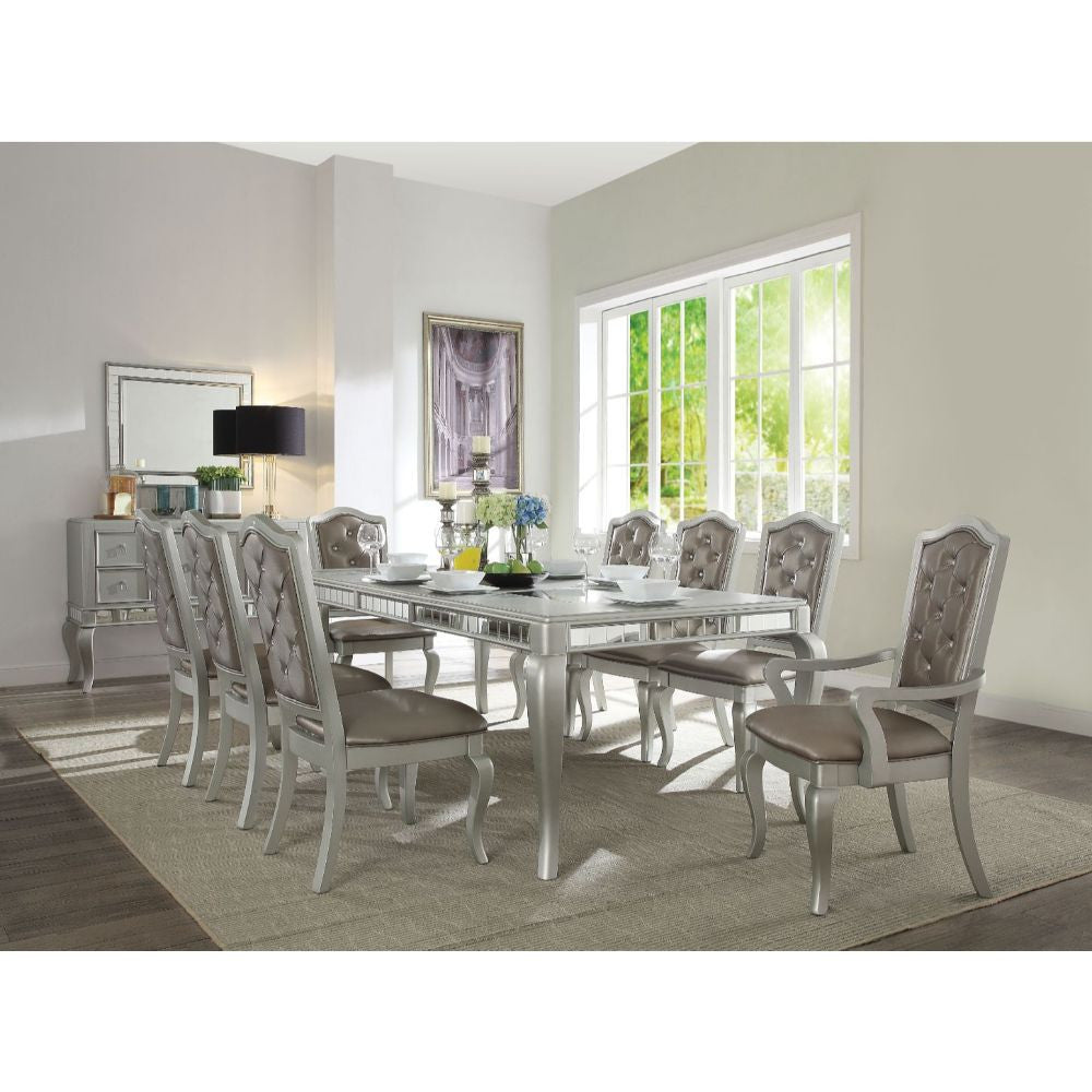 ACME 62080 Francesca Dining Table, Champagne