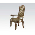 ACME 63004 Vendome Arm Chair (Set-2), Bone PU & Gold Patina