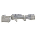 Modway EEI-3559 Aura 6 Piece Outdoor Patio Wicker Rattan Set