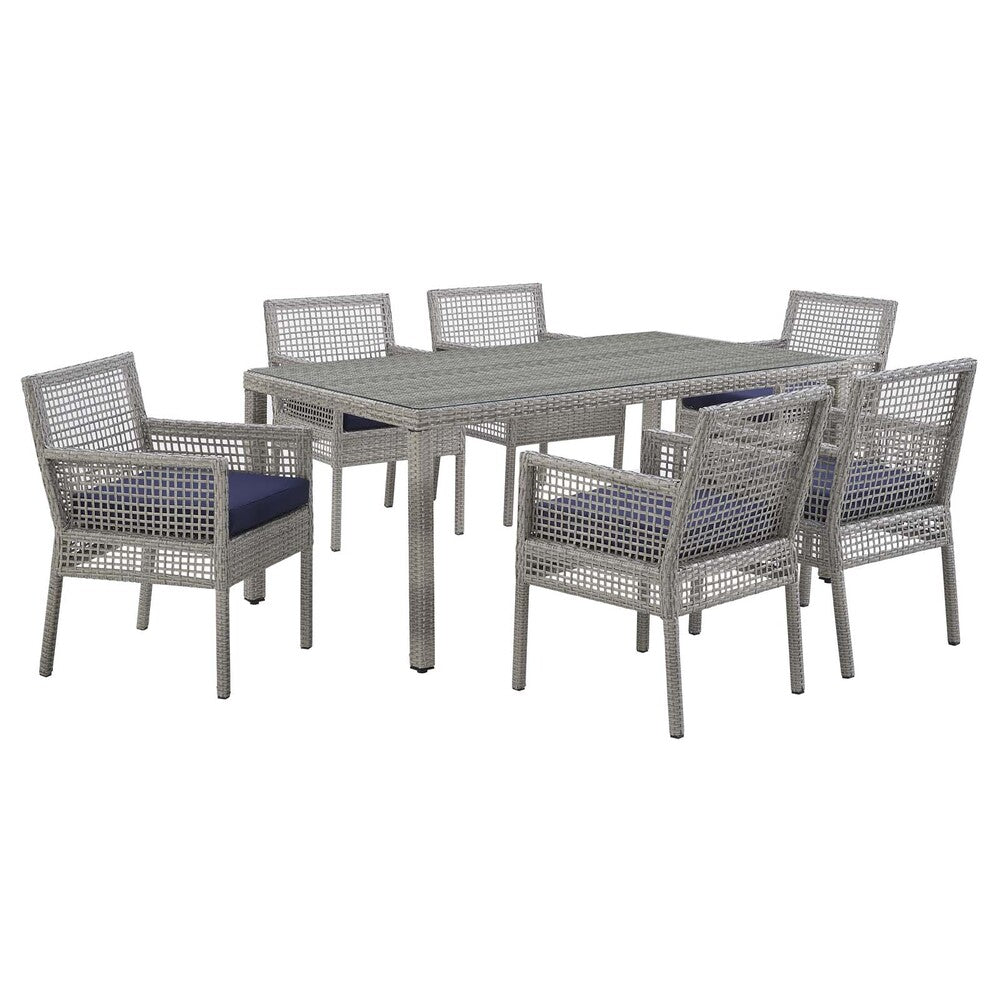 Modway EEI-3560 Aura 7 Piece Outdoor Patio Wicker Rattan Set