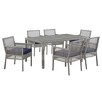 Modway EEI-3560 Aura 7 Piece Outdoor Patio Wicker Rattan Set