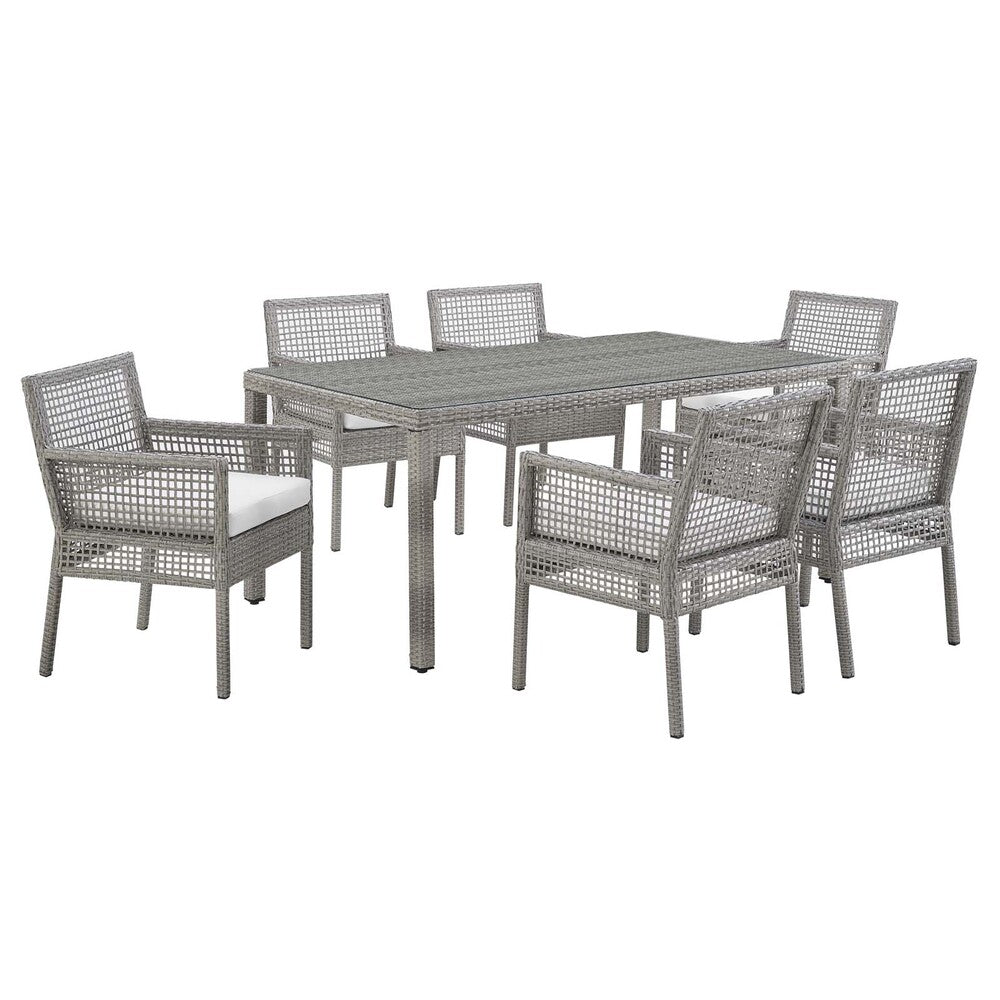 Modway EEI-3560 Aura 7 Piece Outdoor Patio Wicker Rattan Set