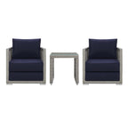 Modway EEI-3595 Aura 3 Piece Outdoor Patio Wicker Rattan Set