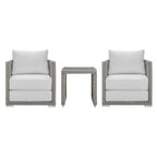 Modway EEI-3595 Aura 3 Piece Outdoor Patio Wicker Rattan Set