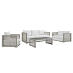 Modway EEI-3596 Aura 4 Piece Outdoor Patio Wicker Rattan Set