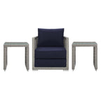 Modway EEI-3597 Aura 3 Piece Outdoor Patio Wicker Rattan Set
