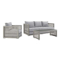Modway EEI-3599 Aura 3 Piece Outdoor Patio Wicker Rattan Set