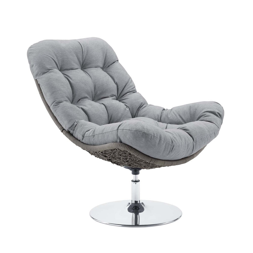 Modway EEI-3616 Brighton Wicker Rattan Outdoor Patio Swivel Lounge Chair