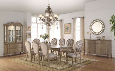 ACME 66050 Chelmsford Dining Table, Antique Taupe