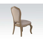 ACME 66052 Chelmsford Side Chair (Set-2), Beige Fabric & Antique Taupe