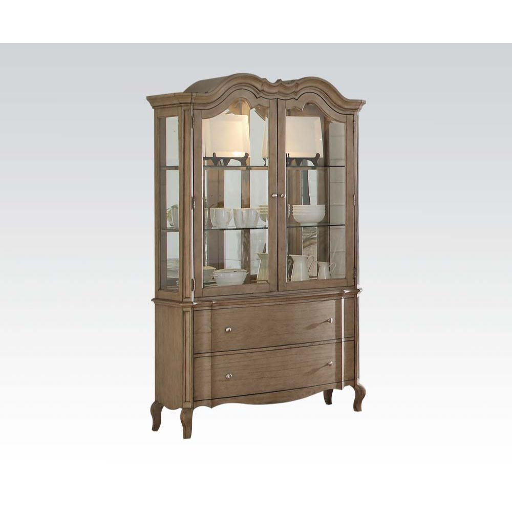 ACME 66054 Chelmsford Hutch & Buffet, Antique Taupe (1Set/2Ctn)
