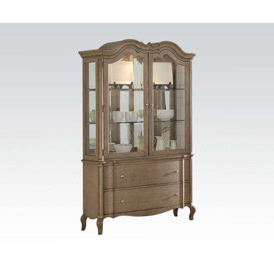 ACME 66054 Chelmsford Hutch & Buffet, Antique Taupe (1Set/2Ctn)