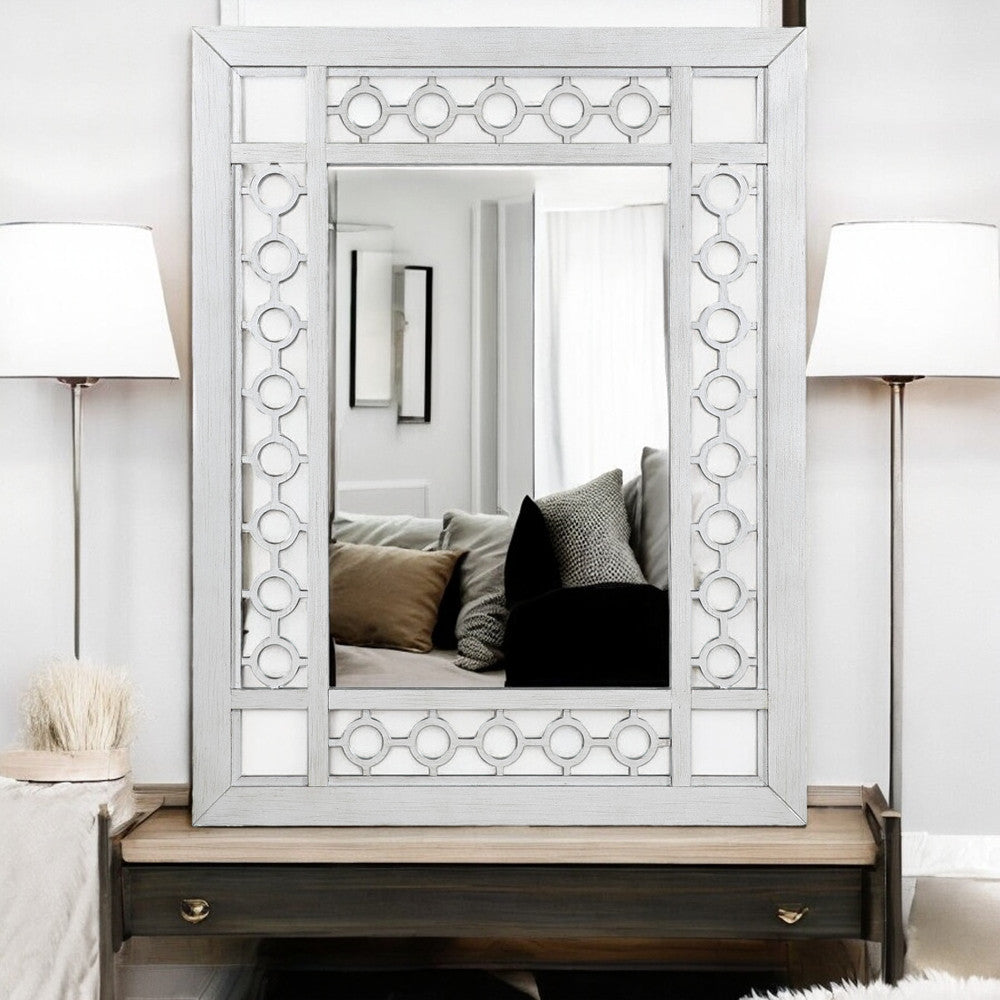 ACME 66158 Varian Mirror, Mirrored & Antique Platinum