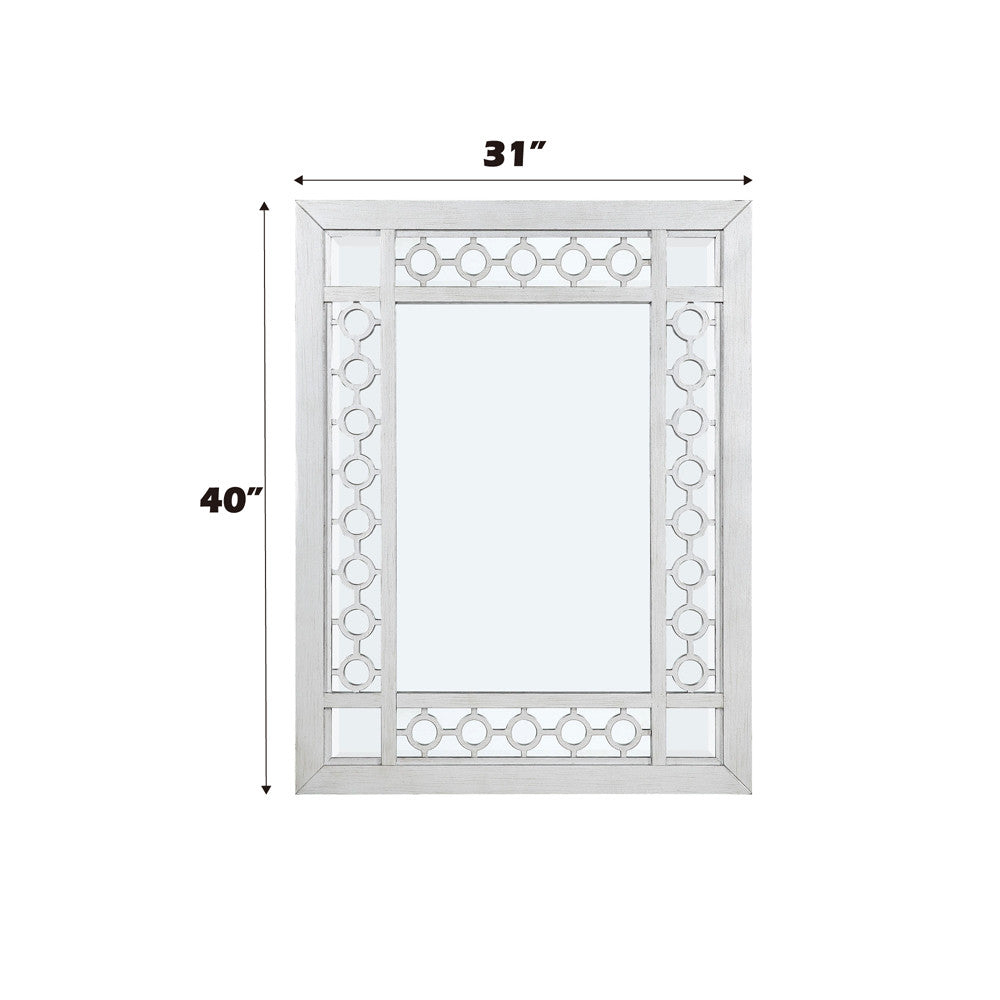ACME 66158 Varian Mirror, Mirrored & Antique Platinum