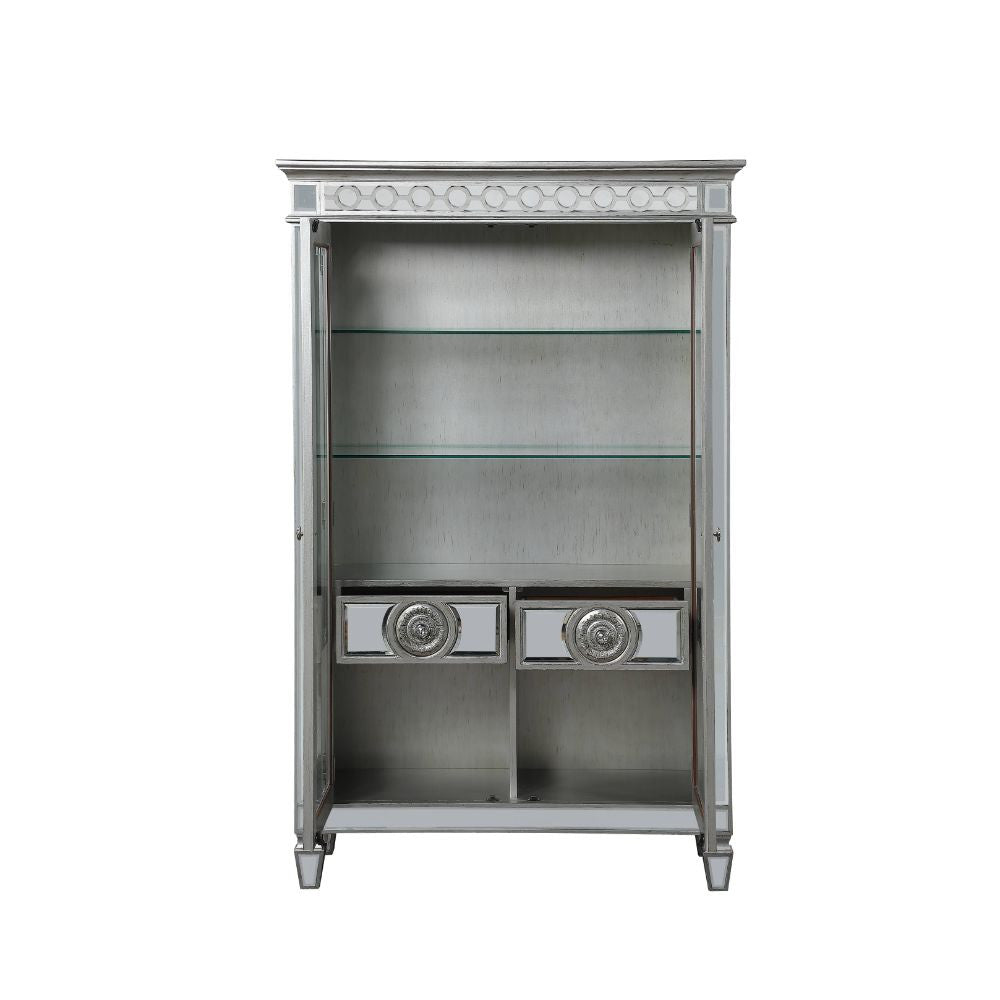 ACME 66166 Varian Curio, Mirrored & Antique Platinum