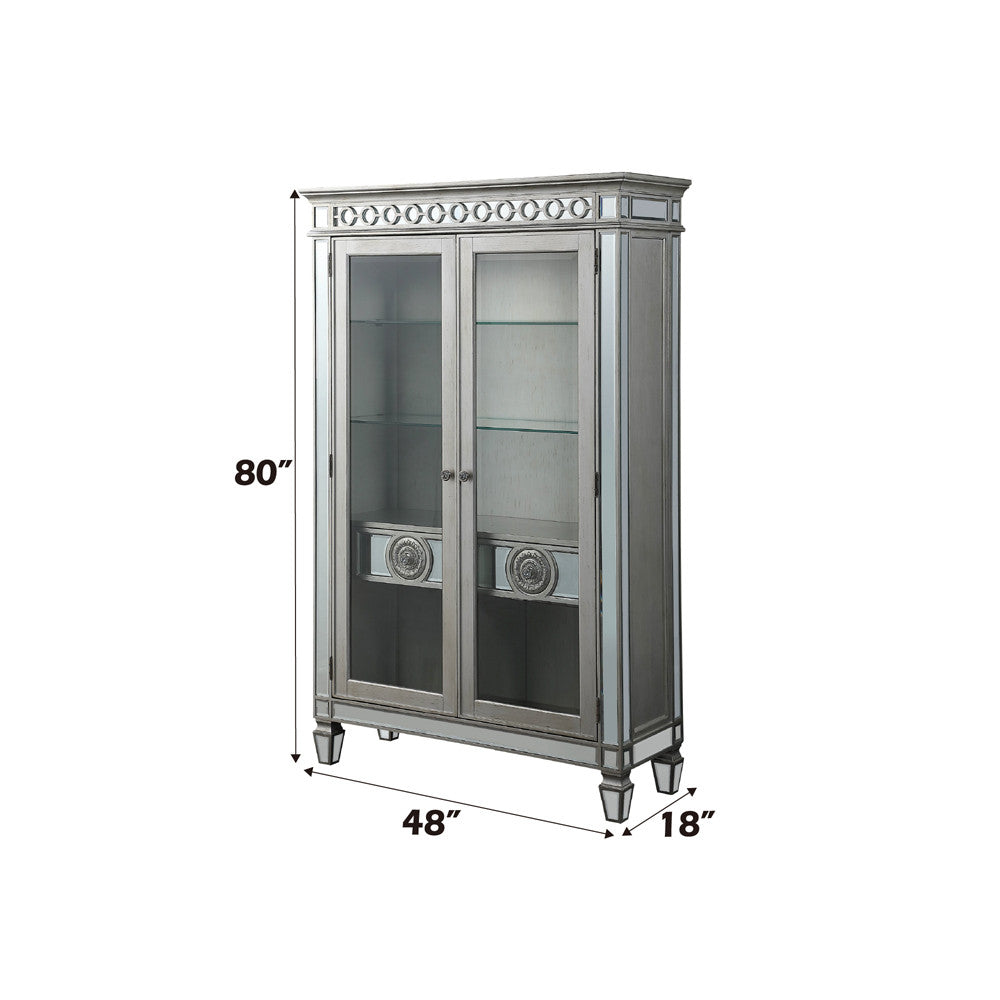 ACME 66166 Varian Curio, Mirrored & Antique Platinum