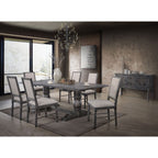 ACME 66180 Leventis Dining Table, Weathered Gray (1Set/2Ctn)
