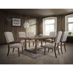 ACME 66185 Bernard Dining Table, Weathered Oak