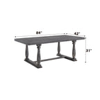 ACME 66190 Bernard Dining Table, Weathered Oak