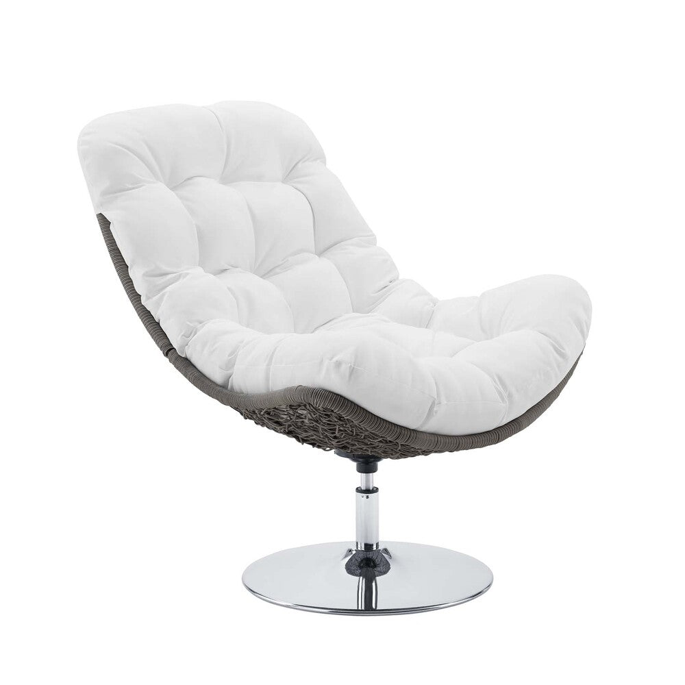 Modway EEI-3616 Brighton Wicker Rattan Outdoor Patio Swivel Lounge Chair