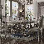 ACME 66820 Versailles Dining Table (120"L), Antique Platinum (1Set/2Ctn)