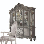 ACME 66824 Versailles Hutch & Buffet, Antique Platinum (1Set/2Ctn)