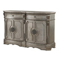 ACME 66925 Northville Server with Marble Top, Antique Silver