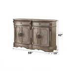 ACME 66925 Northville Server with Marble Top, Antique Silver