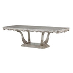 ACME 67440 Gorsedd Dining Table with Pedestal, Antique White (1Set/2Ctn)