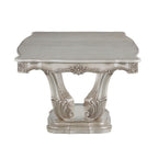ACME 67440 Gorsedd Dining Table with Pedestal, Antique White (1Set/2Ctn)