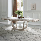 ACME 67440 Gorsedd Dining Table with Pedestal, Antique White (1Set/2Ctn)