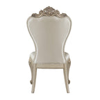 ACME 67442 Gorsedd Side Chair (Set-2), Cream Fabric & Antique White