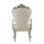 ACME 67443 Gorsedd Arm Chair (Set-2), Cream Fabric & Antique White