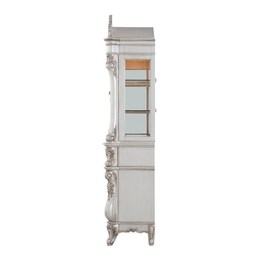 ACME 67444 Gorsedd Hutch & Buffet, Antique White (1Set/2Ctn)