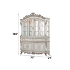 ACME 67444 Gorsedd Hutch & Buffet, Antique White (1Set/2Ctn)
