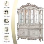ACME 67444 Gorsedd Hutch & Buffet, Antique White (1Set/2Ctn)