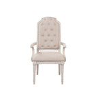 ACME 67533 Wynsor Arm Chair (Set-2), Fabric & Antique Champagne