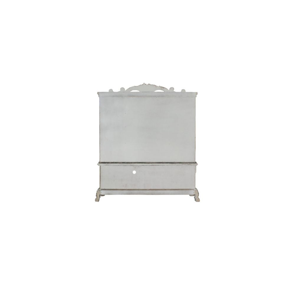 ACME 68177 Dresden Hutch & Buffet, Vintage Bone White