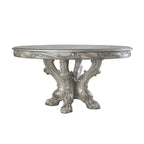 ACME 68180 Dresden Dining Table (Round), Vintage Bone White